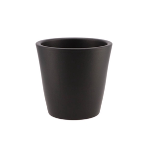 Vinci Matt Black Container Pot 18x16cm Nm