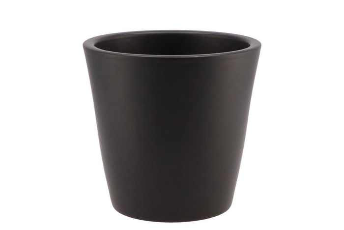 <h4>Vinci Matt Black Container Pot 18x16cm Nm</h4>