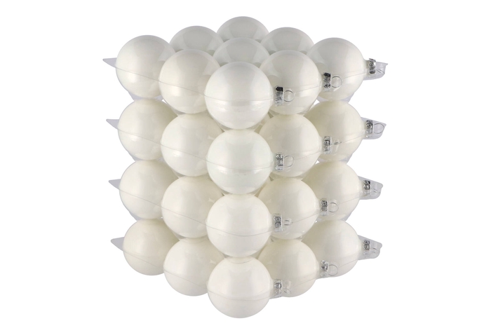 Glass Ball Shiny White 57mm P/36
