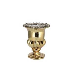 Taylor Gold Vase On Foot 12x15cm