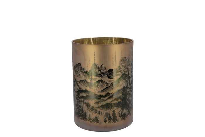 <h4>Ruby Gold T-light Mountain Tree 9x10cm</h4>