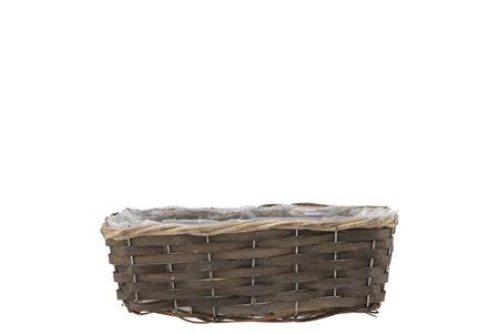 <h4>Wicker Basket Rectangle Grey 30x13x10cm</h4>