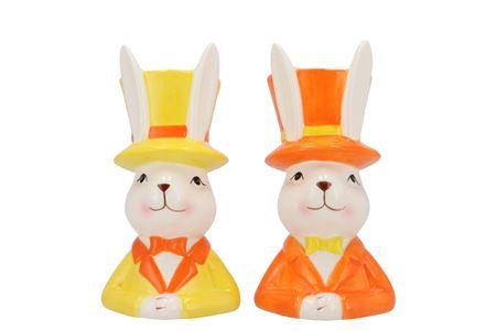 <h4>Easter Ceramic Dutch Orange Mix Bunny Hat Ass 11x1</h4>