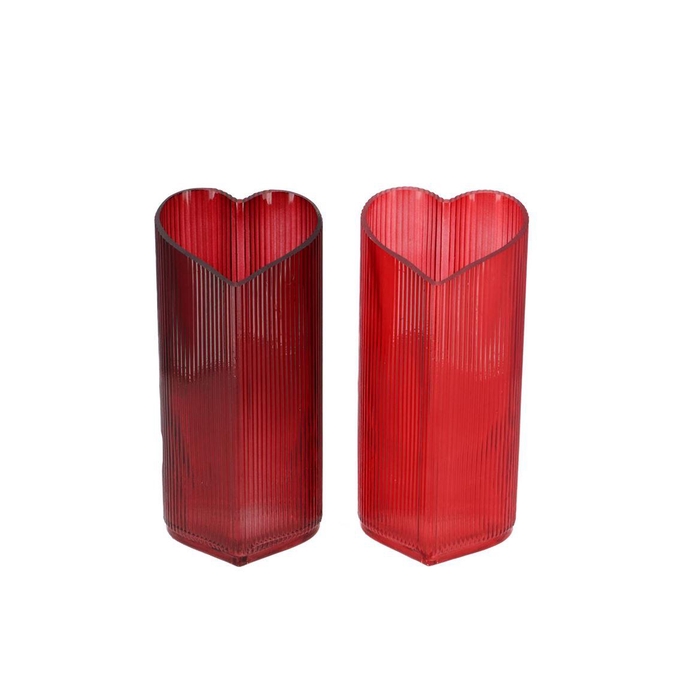 <h4>Amour Red Mix T-light Heart Rib Ass 9x8x18cm</h4>
