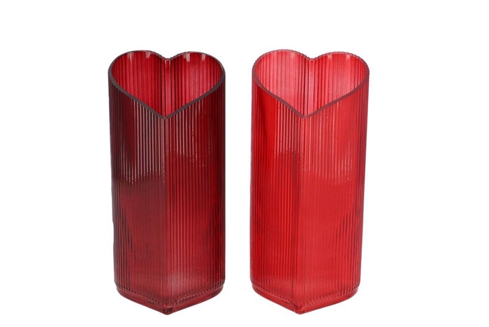 <h4>Amour Red Mix T-light Heart Rib Ass 9x8x18cm</h4>