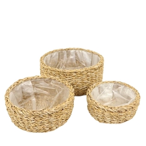 Basket sets Manatee Grass S/3 d25*10cm