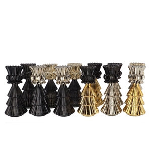 Jazz Wild Black T-light X-mas Tree Ass 11x28cm