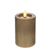 Candle led cylind rib d07 10cm ex aaa