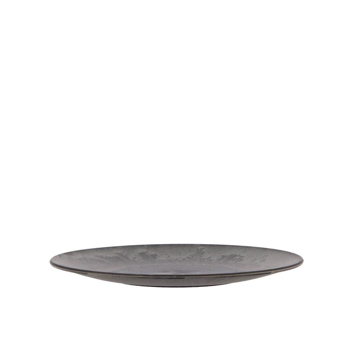 <h4>Melamine Grey Plate Round 22x22x2cm</h4>