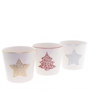 Sale Christmas Ceramics pot star/tree d13*12cm