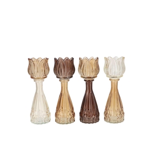 Bicolore Natural Brown Mix Tulip Vase Ass 7x18cm Nm