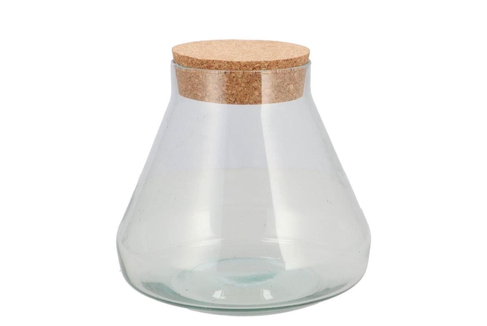 <h4>Glass Milk Bottle Roca Clear Cork 17x17cm Nm</h4>