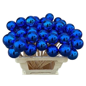 KUGEL AUF STAB H% BLAU GLANZ