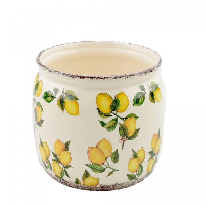 <h4>Keramiek Exclusief Lemon pot d18.5*16cm</h4>