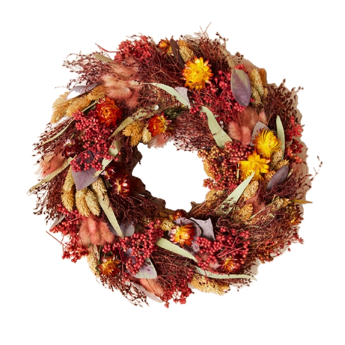 Dried Wreath Pinecone Brown