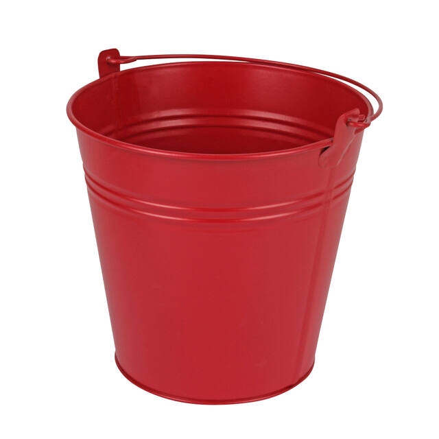 <h4>Bucket Sevilla zinc 15.5xH14.8cm -ES14/15 red mat</h4>