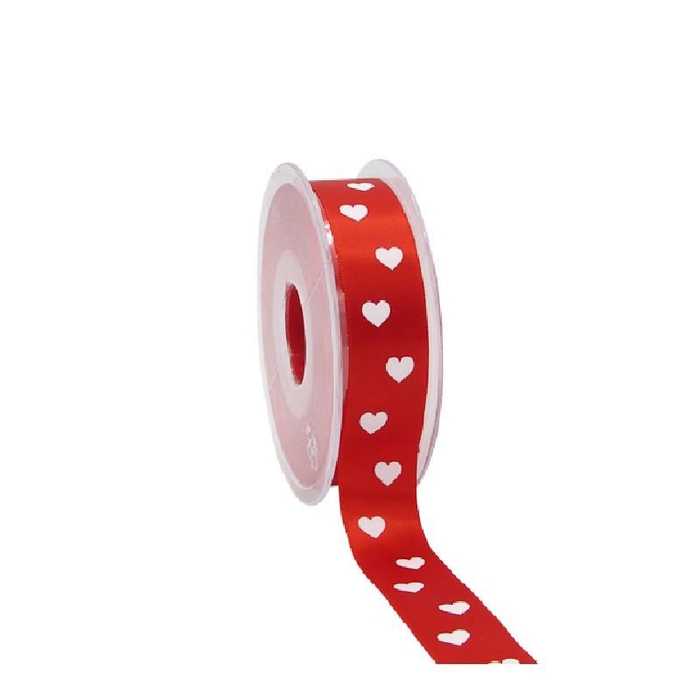 <h4>Valentine Ribbon satin heart 23mm 25m</h4>