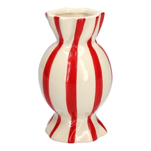 DF11-666582000 - Vase Candy1 d9/11.5xh20 red/white