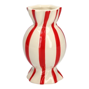 DF03-666581000 - Vase Candy1 d6.5/8.5xh15 red/white