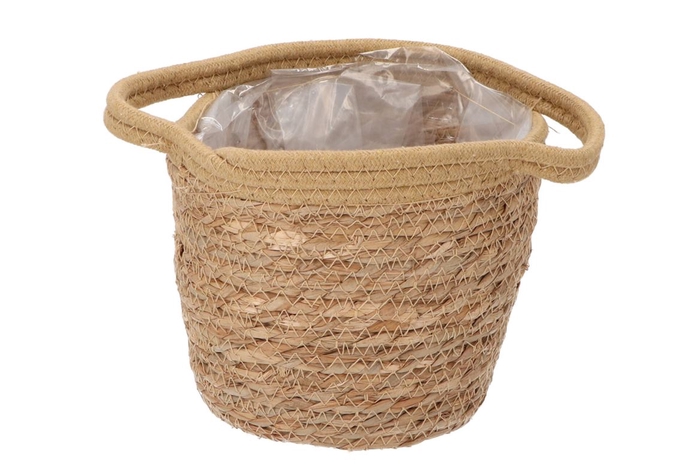 Tripoli Basket Pot Natural 20x18cm Nm