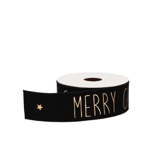 Ribbon Velvet Christmas 85 Black 5mx40mm