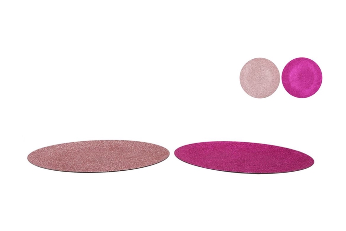 <h4>Melamine Shine Fuchsia/pink Plate Round Ass 33x33x2cm</h4>