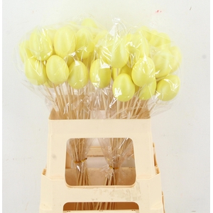 Stick Egg Pearly Yellow 6cm