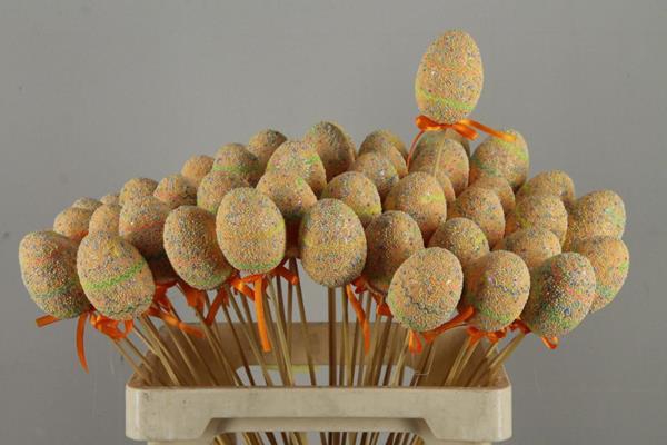 <h4>Stick Egg  Easter Party Orange</h4>