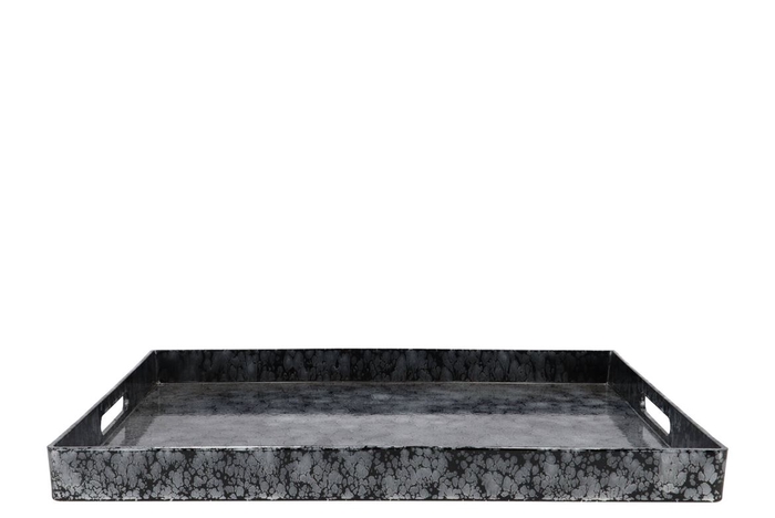 Melamine Wild Black Tray Rectangle 48x36x4cm Nm