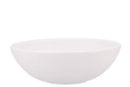 <h4>Vinci Matt White Bowl Low 20x7cm</h4>