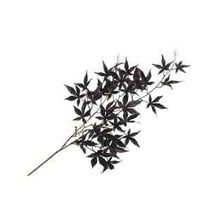 Silk Maple Leaves Black 108cm Nm