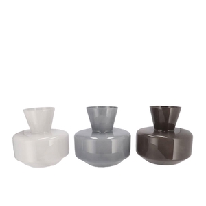 Beau Dutch Grey Mix Neck Sphere Vase Ass 26x25cm N