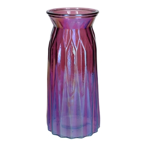 DF02-664126200 - Vase Ruby2 d10/11xh24 aubergine/pearl transparent