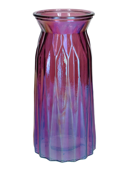 <h4>DF02-664126200 - Vase Ruby2 d10/11xh24 aubergine/pearl transparent</h4>