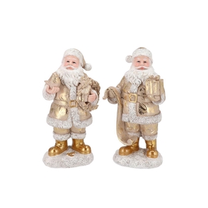 Lesly White Santa Claus Deco Ass 14x11x27cm