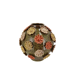 Riva Wild Green Vase Bol Flower 24x24x25cm