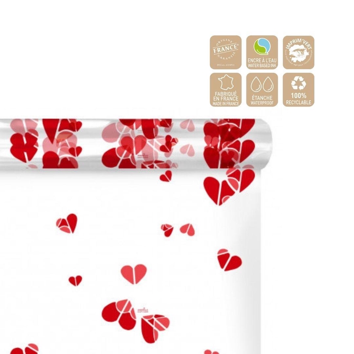 <h4>Valentine Cellophane Roll  60cm 120m Charm</h4>