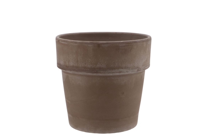 Terra Cylinder Pot Grey Siliconised 10x10cm