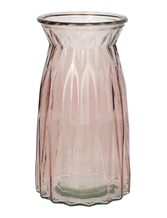 <h4>DF02-664125300 - Vase Ruby2 d10/10.8xh20 old pink transparent</h4>