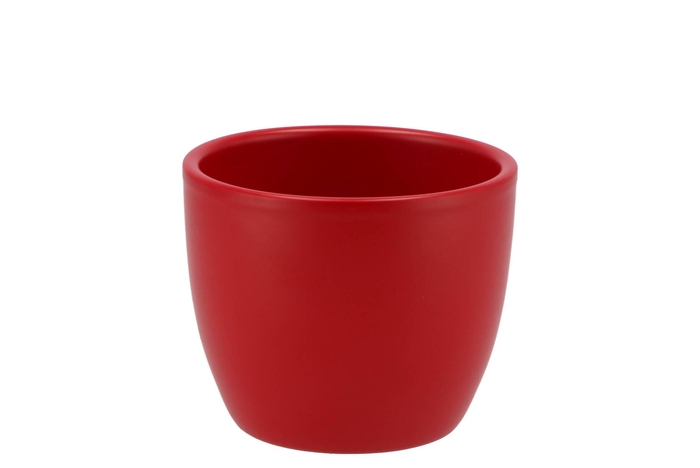 Ceramic Red Matt Pot 7x6cm Nm