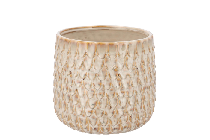 Liv Sand Structure Pot 17x17x15cm