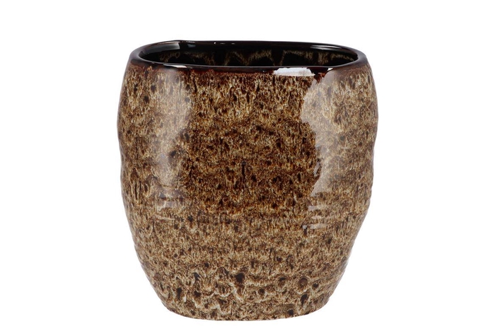 <h4>Dana Brown Cat Eye Vase 26x18x27cm</h4>