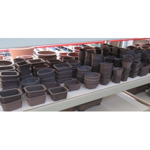 Bonsai pot unglazed brown, different pots and sizes (7x7 till 10 x 8)