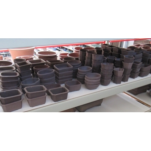 Bonsai pot unglazed brown, different pots and sizes (7x7 till 10 x 8)