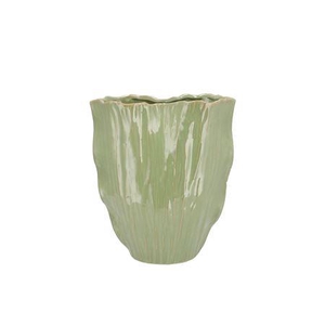 Lima Pistache Vase Oval Double 24x13x26cm Nm