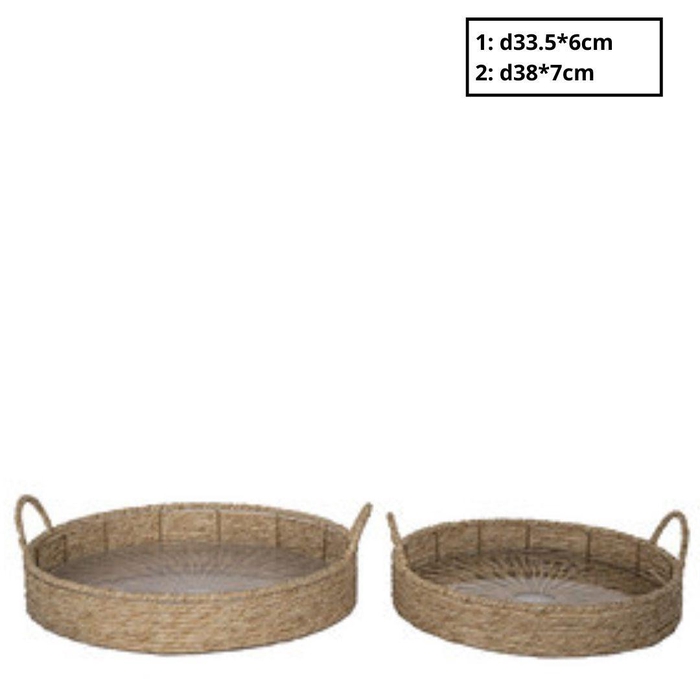 <h4>Basket sets Chalki tray S/2 d38*7cm</h4>