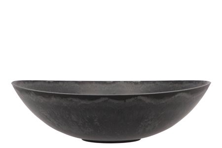 <h4>Melamine Grey Bowl Round 28x8cm</h4>