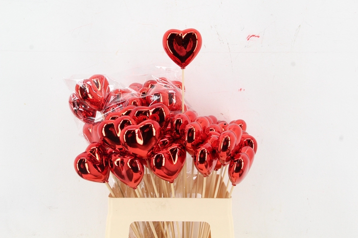<h4>Stick Heart Metallic Red 6cm</h4>