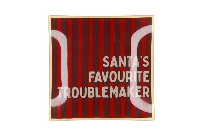 Plate Square Santas Favourite 18x18x2cm