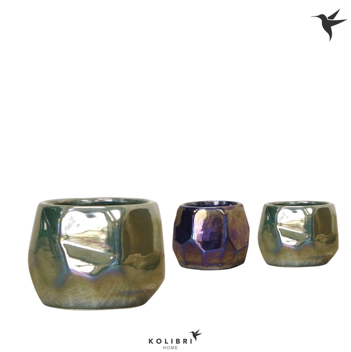 <h4>Kolibri Home Pearl pot blue green mix</h4>